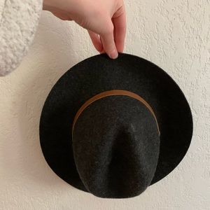 Charcoal Grey Billabong Fedora Hat 100% wool